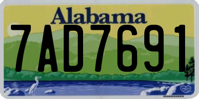 AL license plate 7AD7691