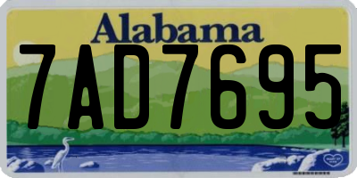 AL license plate 7AD7695