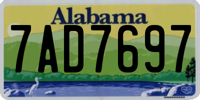 AL license plate 7AD7697