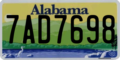 AL license plate 7AD7698
