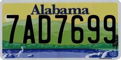 AL license plate 7AD7699