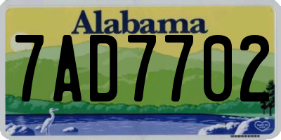 AL license plate 7AD7702