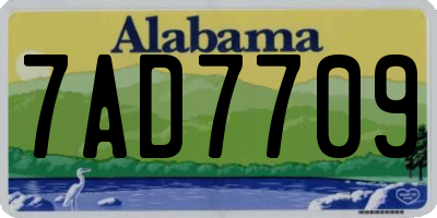 AL license plate 7AD7709
