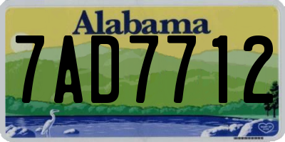 AL license plate 7AD7712