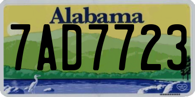 AL license plate 7AD7723