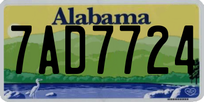 AL license plate 7AD7724