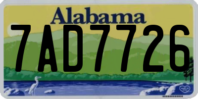 AL license plate 7AD7726