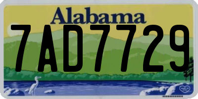 AL license plate 7AD7729