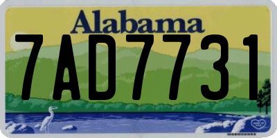 AL license plate 7AD7731