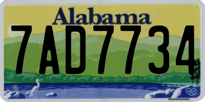 AL license plate 7AD7734