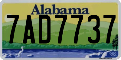 AL license plate 7AD7737