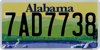 AL license plate 7AD7738