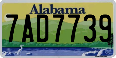 AL license plate 7AD7739