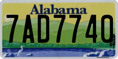 AL license plate 7AD7740