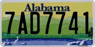 AL license plate 7AD7741