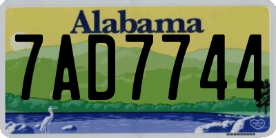 AL license plate 7AD7744