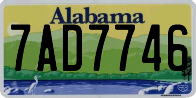 AL license plate 7AD7746