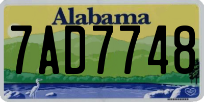 AL license plate 7AD7748