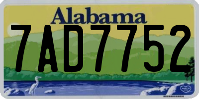 AL license plate 7AD7752