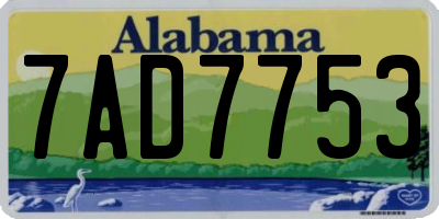 AL license plate 7AD7753