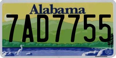 AL license plate 7AD7755