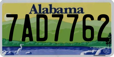 AL license plate 7AD7762