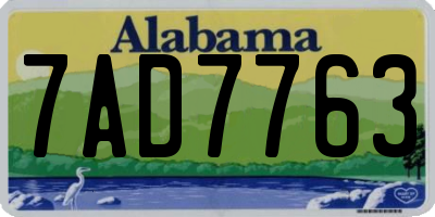 AL license plate 7AD7763