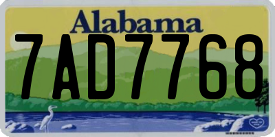 AL license plate 7AD7768