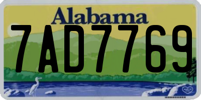 AL license plate 7AD7769