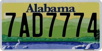 AL license plate 7AD7774