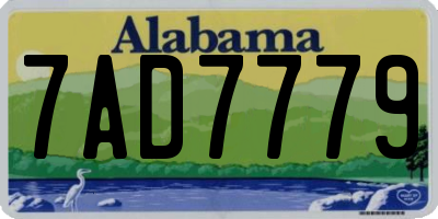 AL license plate 7AD7779