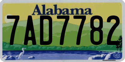 AL license plate 7AD7782