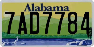 AL license plate 7AD7784