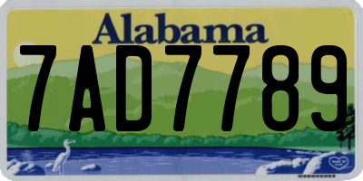 AL license plate 7AD7789