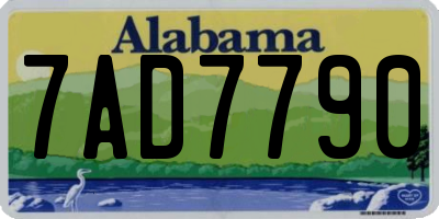 AL license plate 7AD7790