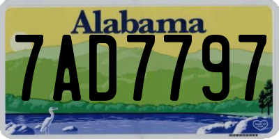 AL license plate 7AD7797