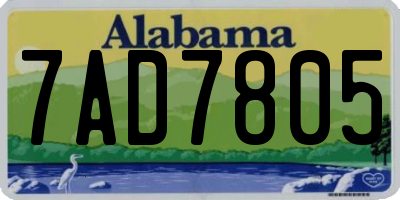 AL license plate 7AD7805