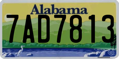AL license plate 7AD7813