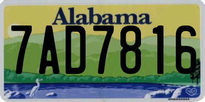AL license plate 7AD7816