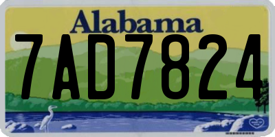 AL license plate 7AD7824