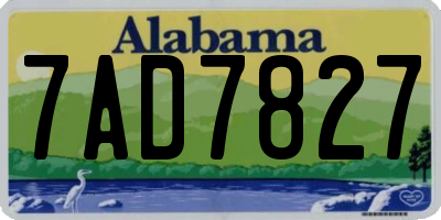 AL license plate 7AD7827