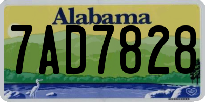 AL license plate 7AD7828