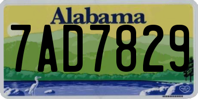 AL license plate 7AD7829