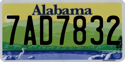 AL license plate 7AD7832
