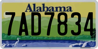 AL license plate 7AD7834