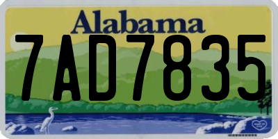 AL license plate 7AD7835