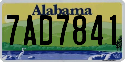 AL license plate 7AD7841