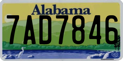 AL license plate 7AD7846