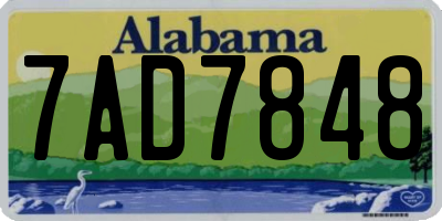 AL license plate 7AD7848