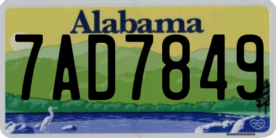 AL license plate 7AD7849